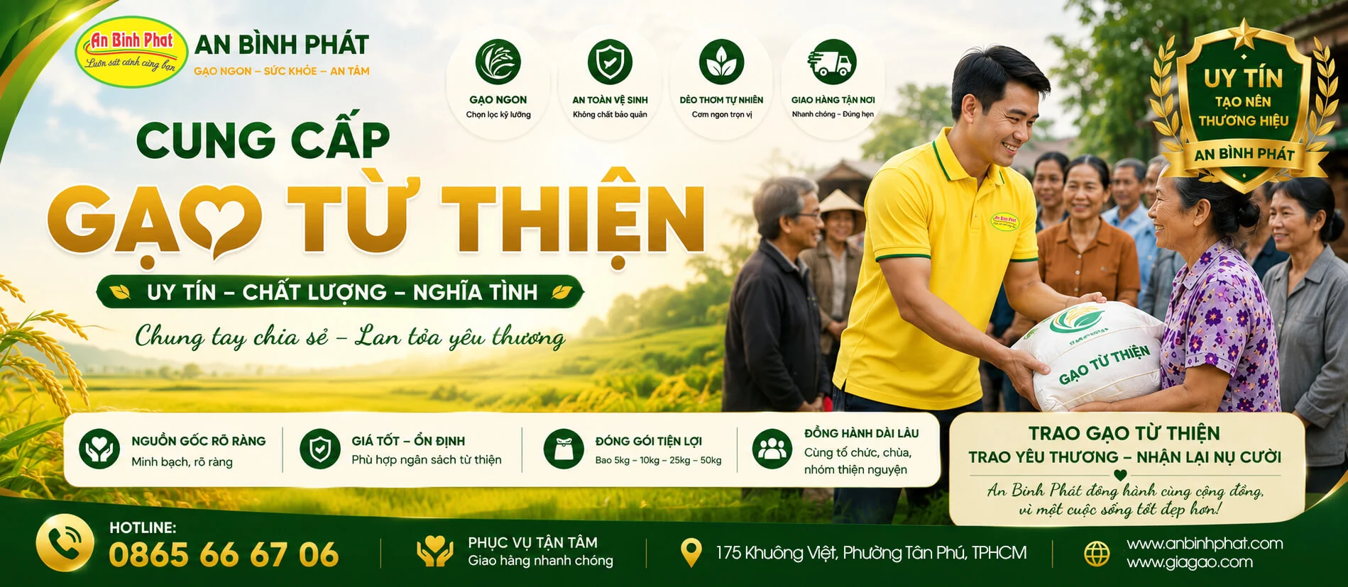 Kho gạo từ thiện giá rẻ An Bình Phát