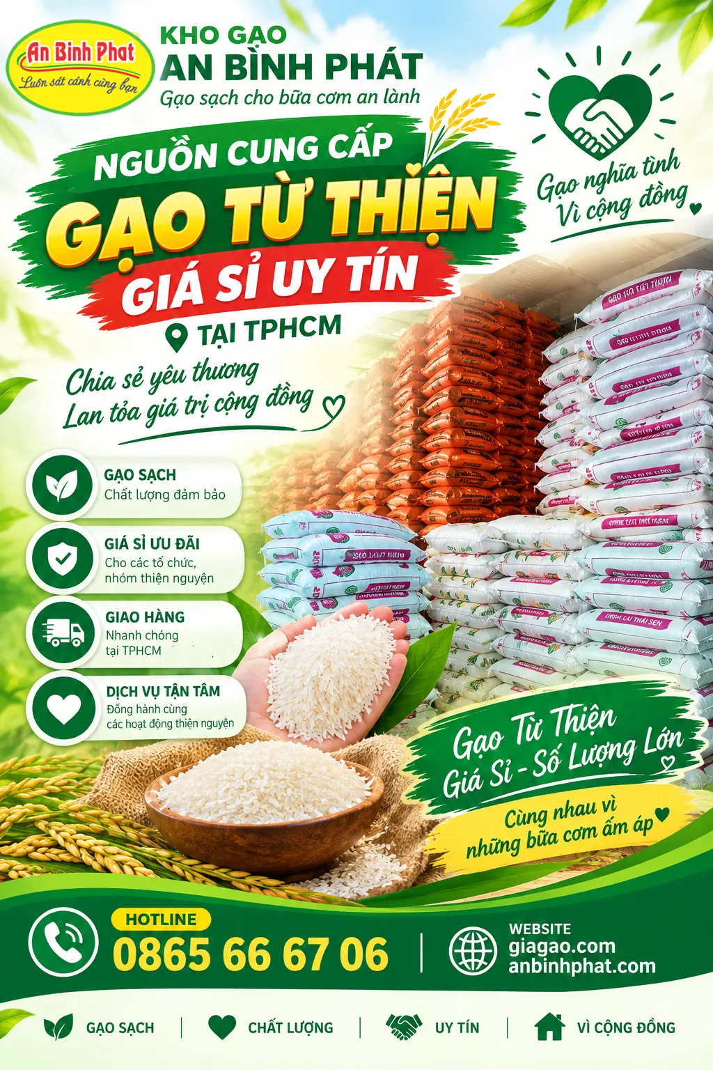 Kho gạo từ thiện giá sỉ tại TPHCM - An Bình Phát